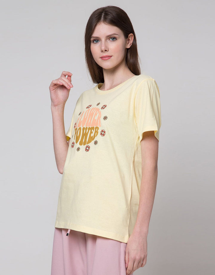 Nevada Flower Power Kaos Wanita
