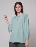 St. Yves Pucker Detailing Blouse Wanita