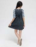Donita Casual Flower Ribbon Dress