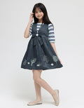 Donita Casual Flower Ribbon Dress