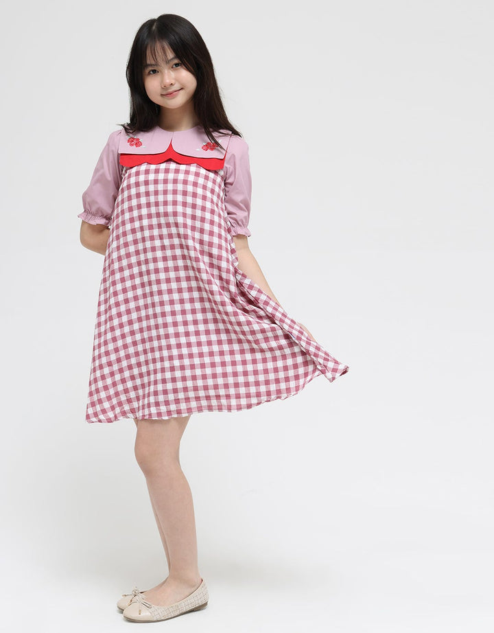 Donita Casual Flower Collar Dress