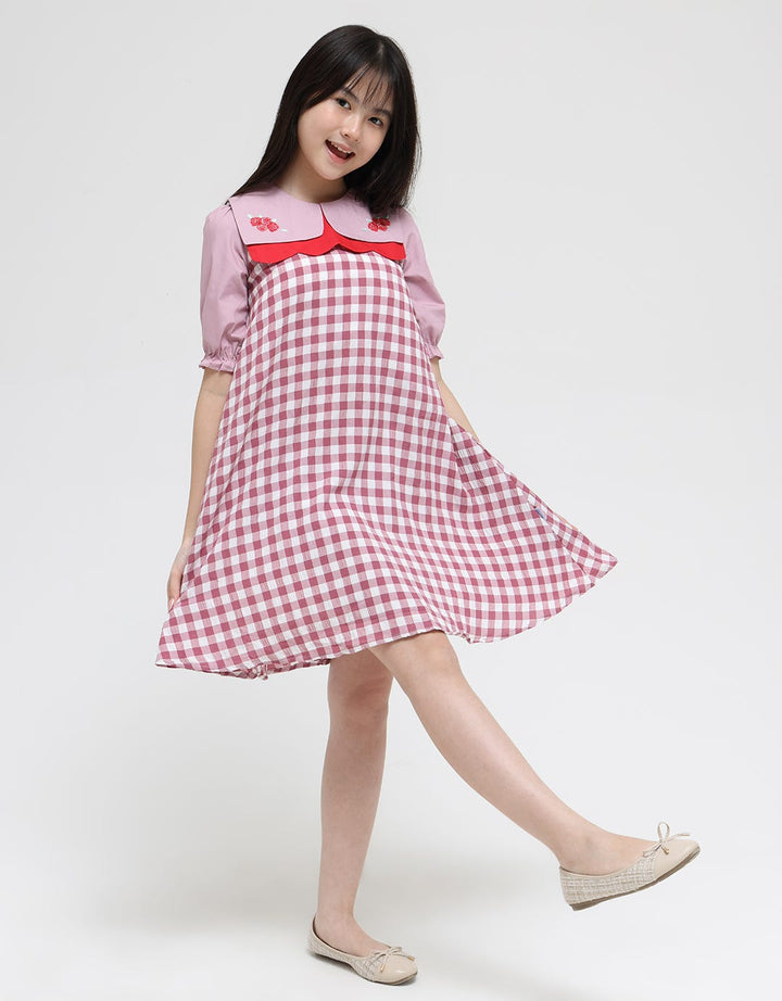 Donita Casual Flower Collar Dress