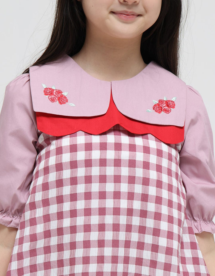 Donita Casual Flower Collar Dress