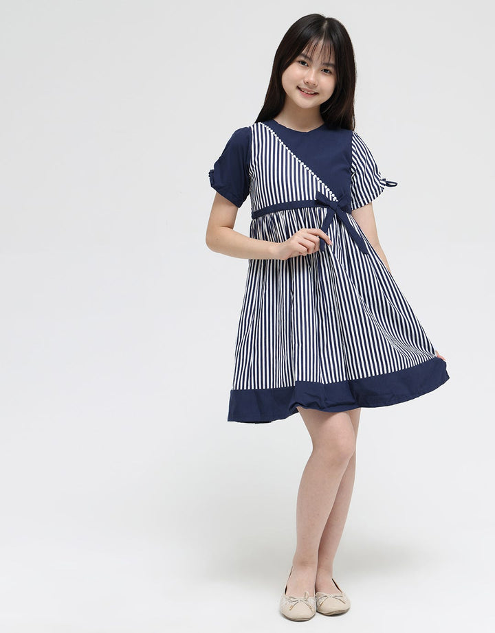 Donita Stripes Flare Dress Anak Perempuan