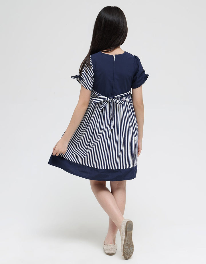 Donita Stripes Flare Dress Anak Perempuan