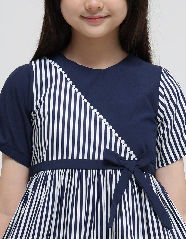 Donita Stripes Flare Dress Anak Perempuan