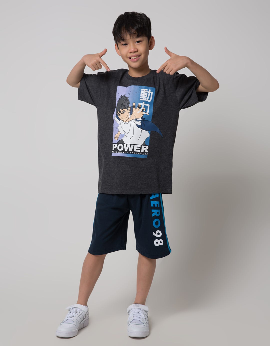 Aero Short Sleeve T-Shirt Print Power Anime