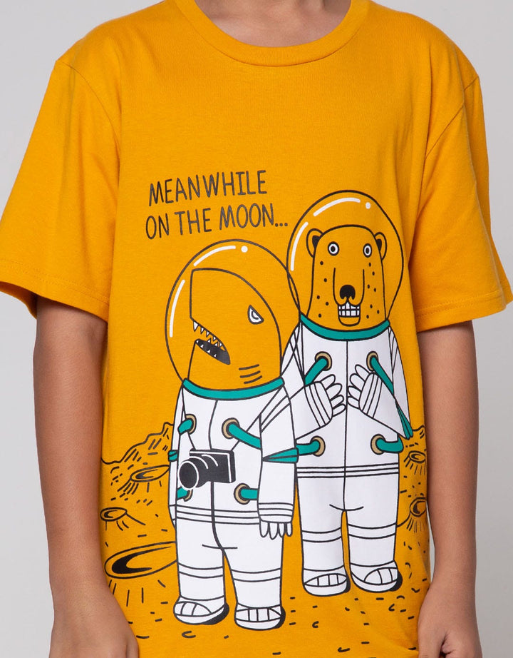 Aero Friends On The Moon Boys T-Shirt