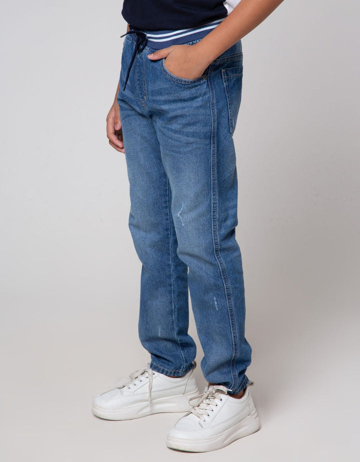 Aero Long Pants Denim Destroy Cuff