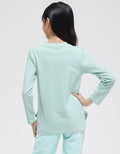 Aero Long Sleeve Meow Bottom Ruffle T-Shirt