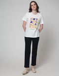Details Flower Text Print Women's T-shirt
