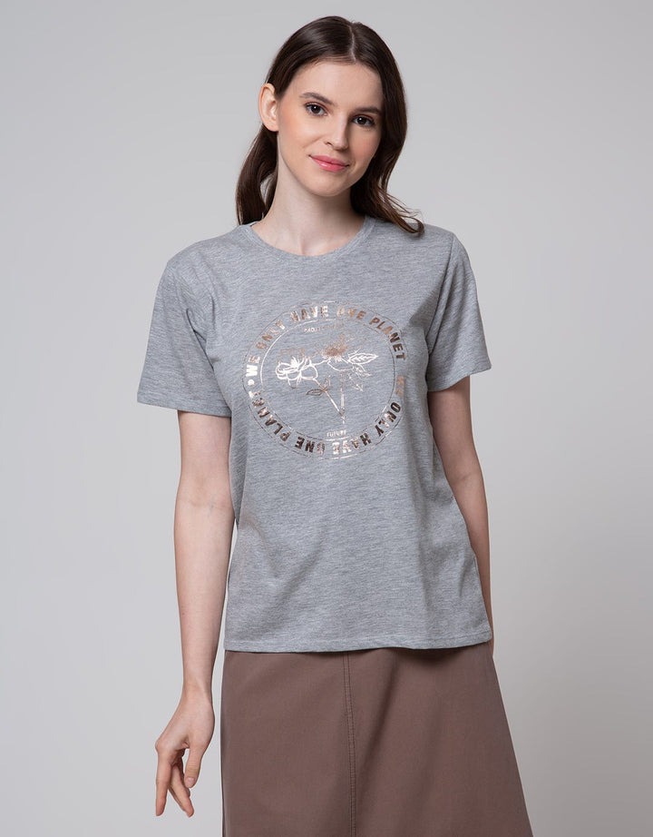 Details Short Sleeve T-Shirt Regular Print With We Only Have One Planet