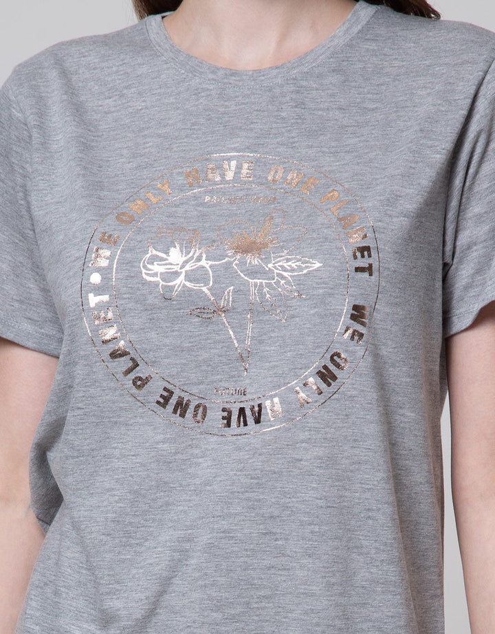 Details Short Sleeve T-Shirt Regular Print With We Only Have One Planet
