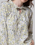 Details Neck String Blouse Wanita