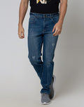 Cole Denim Pants Deva Flash Straight Whisker Tagging And Scratch