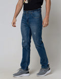 Cole Denim Pants Deva Flash Straight Whisker Tagging And Scratch