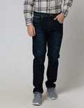Cole Denim Pants Deva Flash Straight Whisker Tagging And Scratch