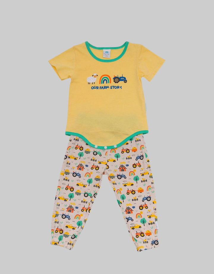 Pipiniko Set Romper Jogger Farm Am