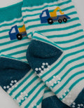Pipiniko Socks Boys Tractor Stripes Anti Slip