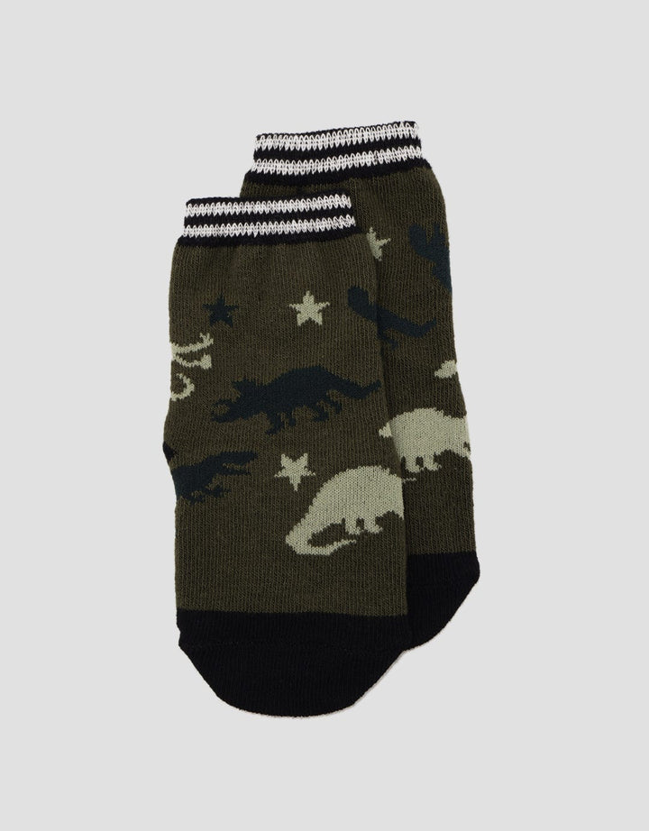 Pipiniko Socks Boys Dino Velociraptor Anti Slip