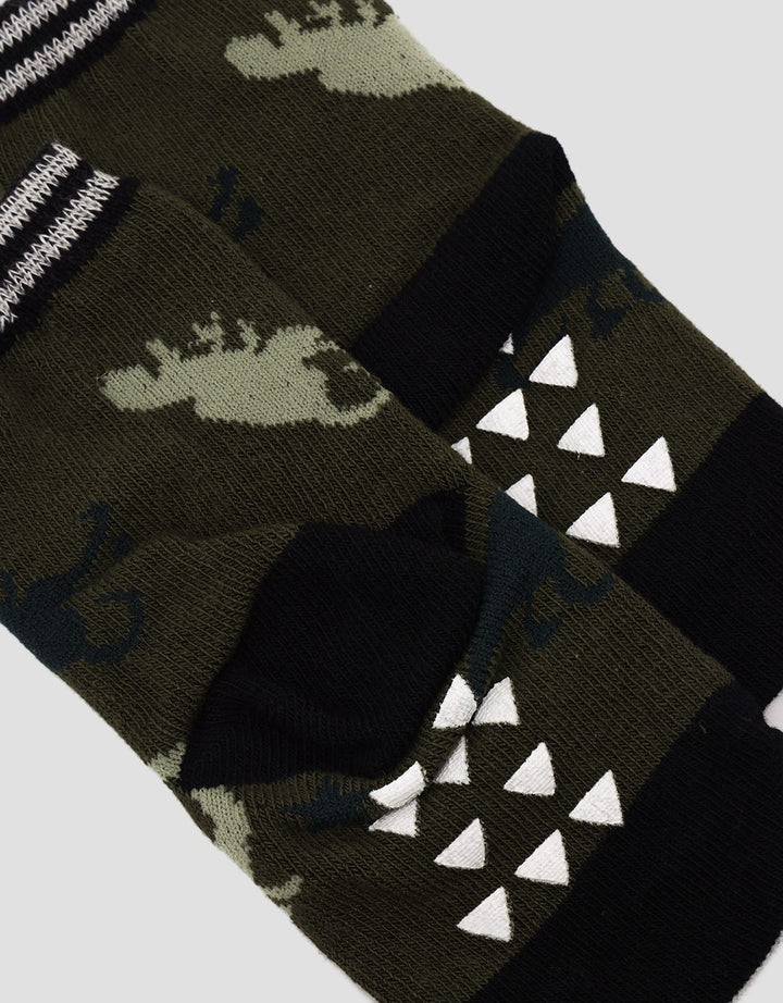 Pipiniko Socks Boys Dino Velociraptor Anti Slip