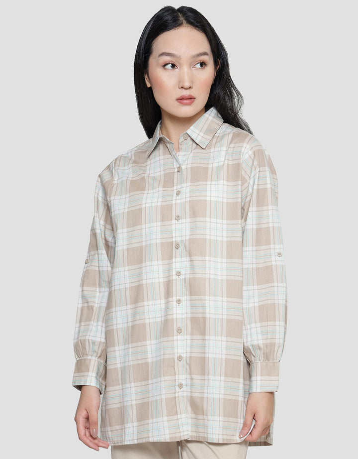 Nevada Kemeja Lengan Panjang Woven Check Wanita