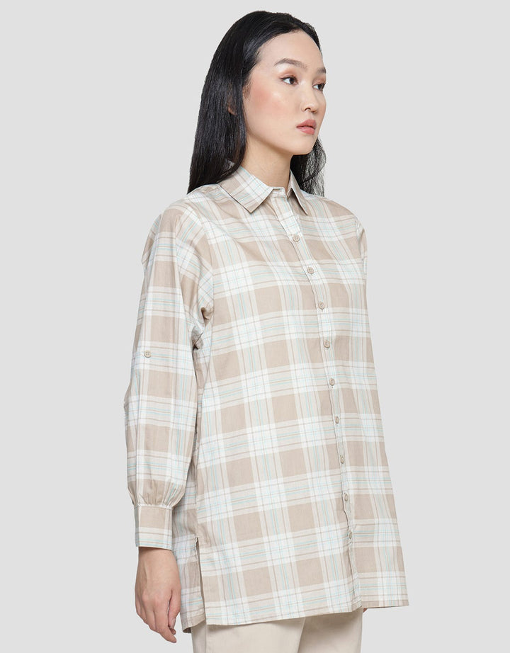 Nevada Kemeja Lengan Panjang Woven Check Wanita