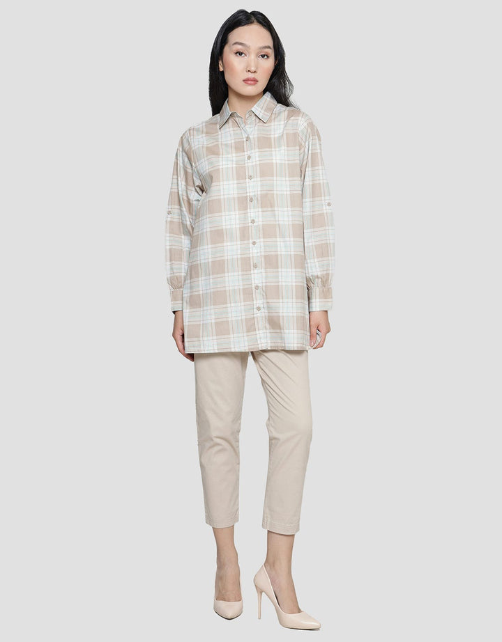 Nevada Kemeja Lengan Panjang Woven Check Wanita