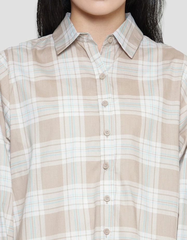 Nevada Kemeja Lengan Panjang Woven Check Wanita
