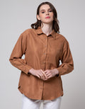 Nevada Corduroy Text Kemeja Wanita