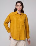 Nevada Corduroy Text Kemeja Wanita