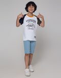 Little M Raglan Stego Kaos Anak Laki-laki