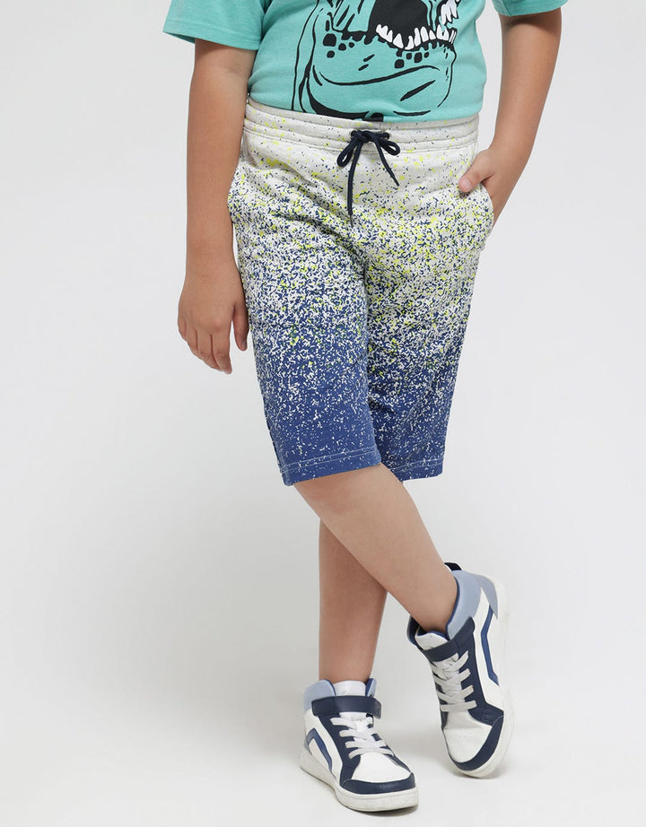 Nevada Shorts Pants Knit Karet Print Splash Ombre