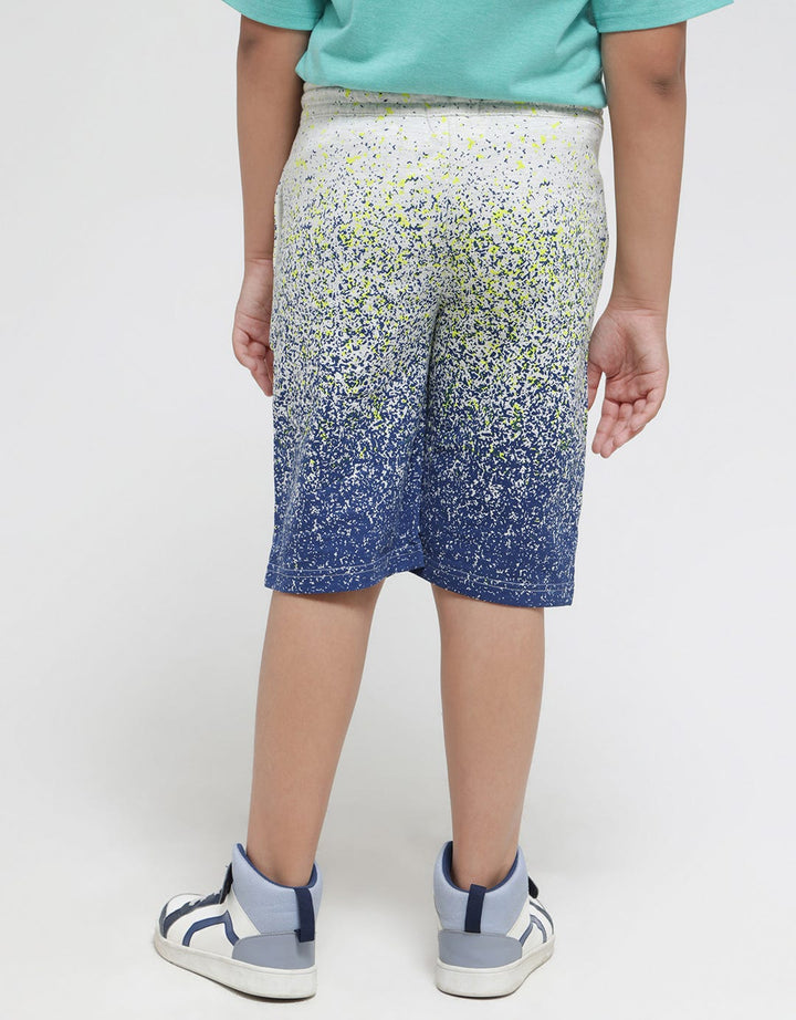 Nevada Shorts Pants Knit Karet Print Splash Ombre