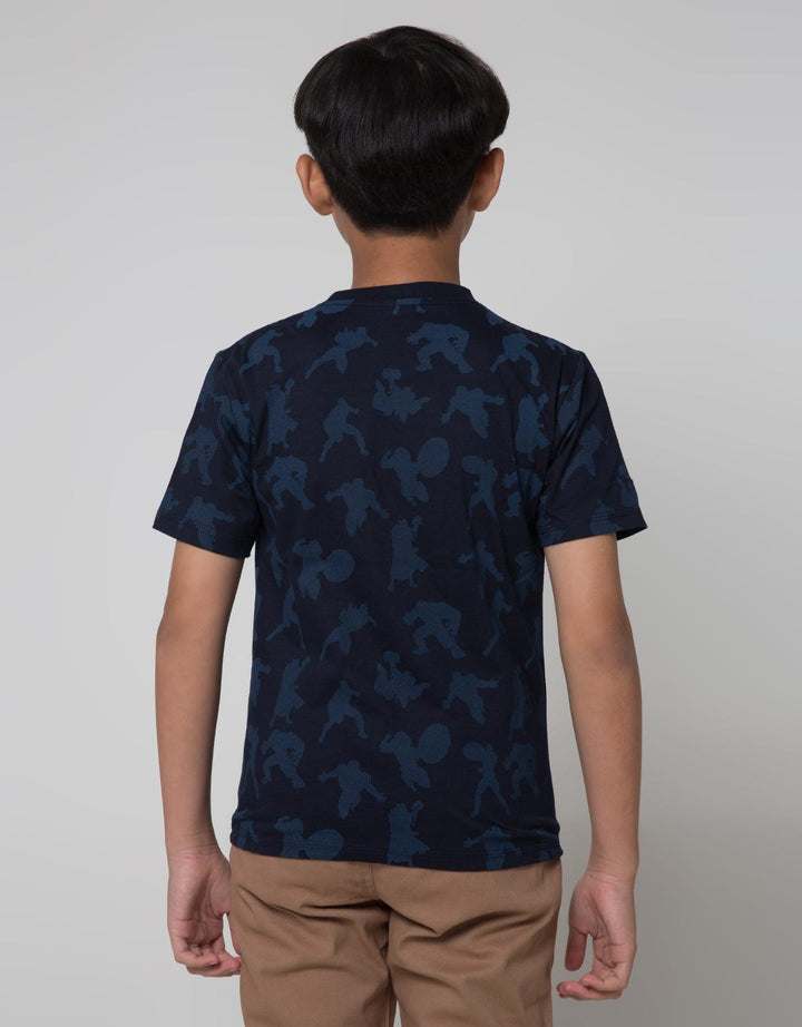 Marvel Short Sleeve T-Shirt Print Avenger Heroes Silhouette