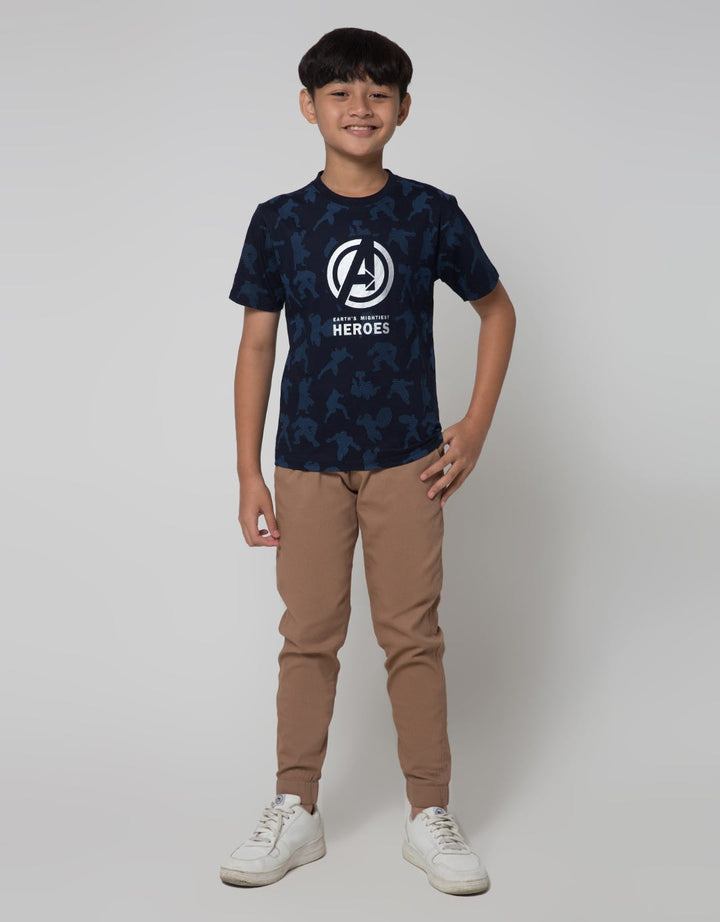 Marvel Short Sleeve T-Shirt Print Avenger Heroes Silhouette