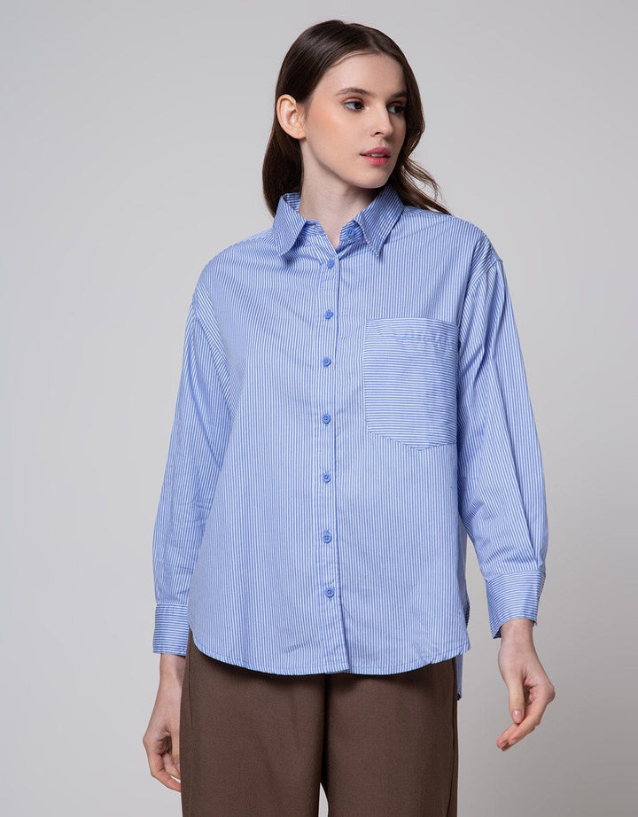 Nevada Long Sleeve Shirt Woven Top Stripe
