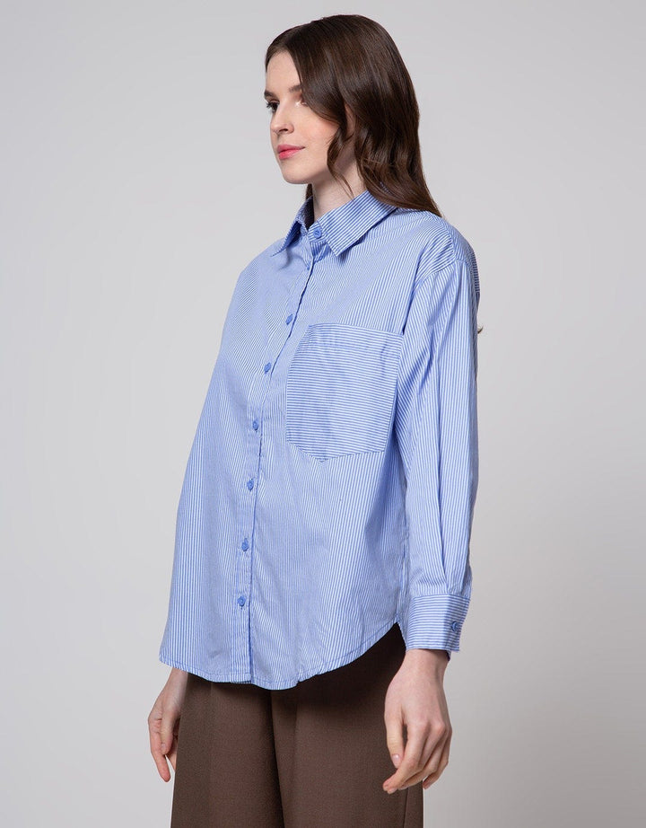 Nevada Long Sleeve Shirt Woven Top Stripe