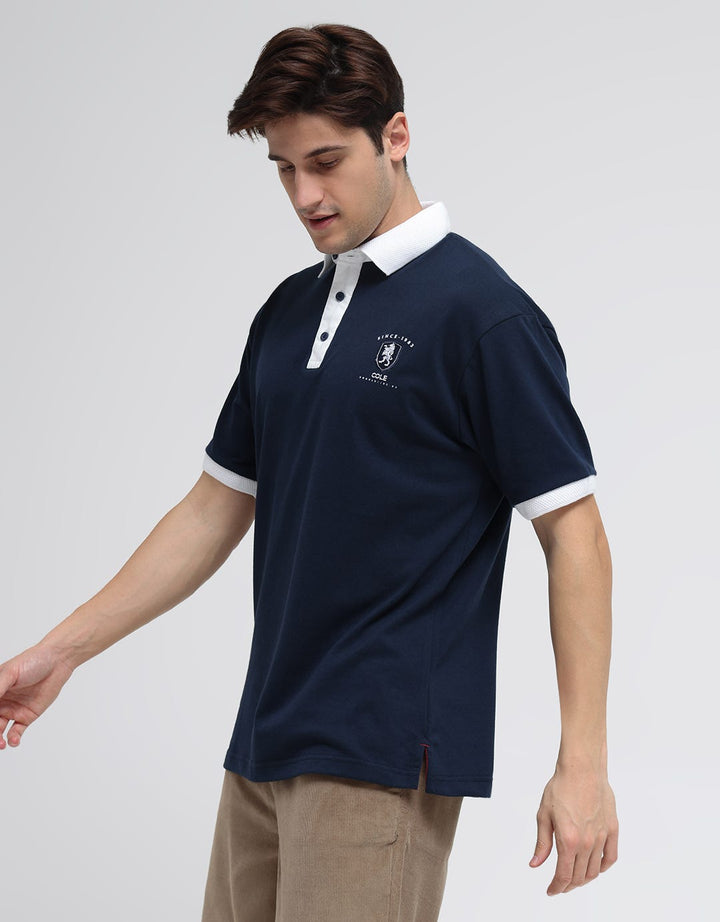 Cole Nautical Print Polo Shirt Pria