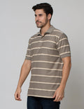 Cole Textured Stripe Polo Shirt Pria