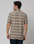 Cole Textured Stripe Polo Shirt Pria