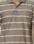 Cole Textured Stripe Polo Shirt Pria