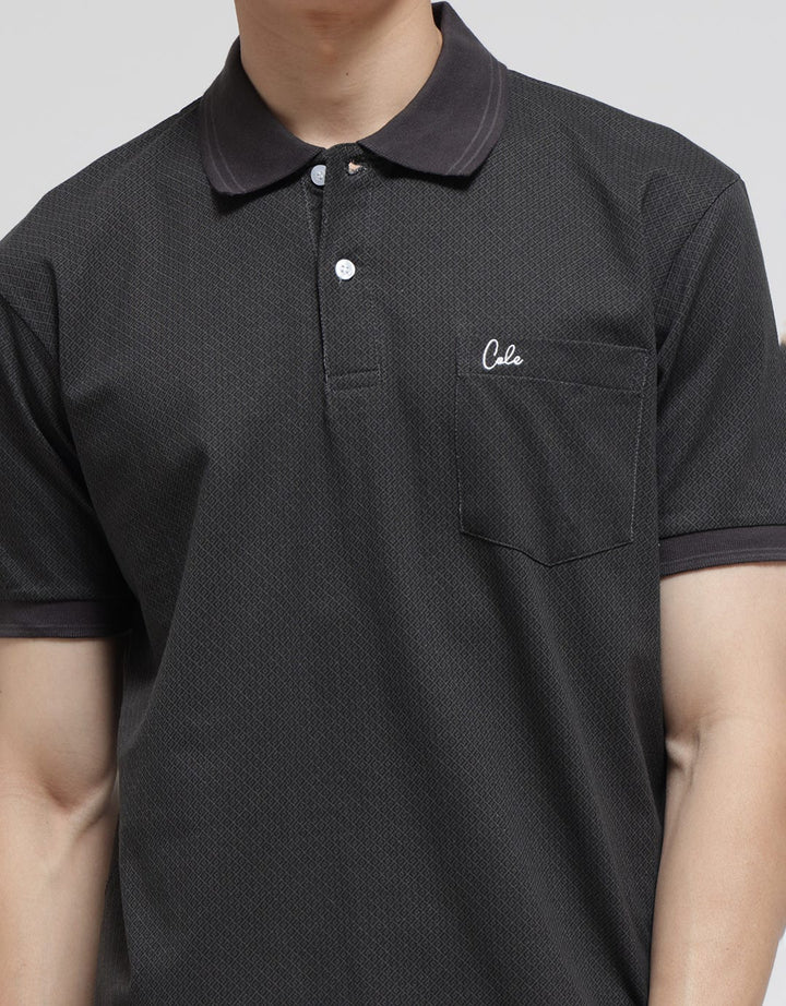 Cole Embro Geometri Polo Shirt Pria