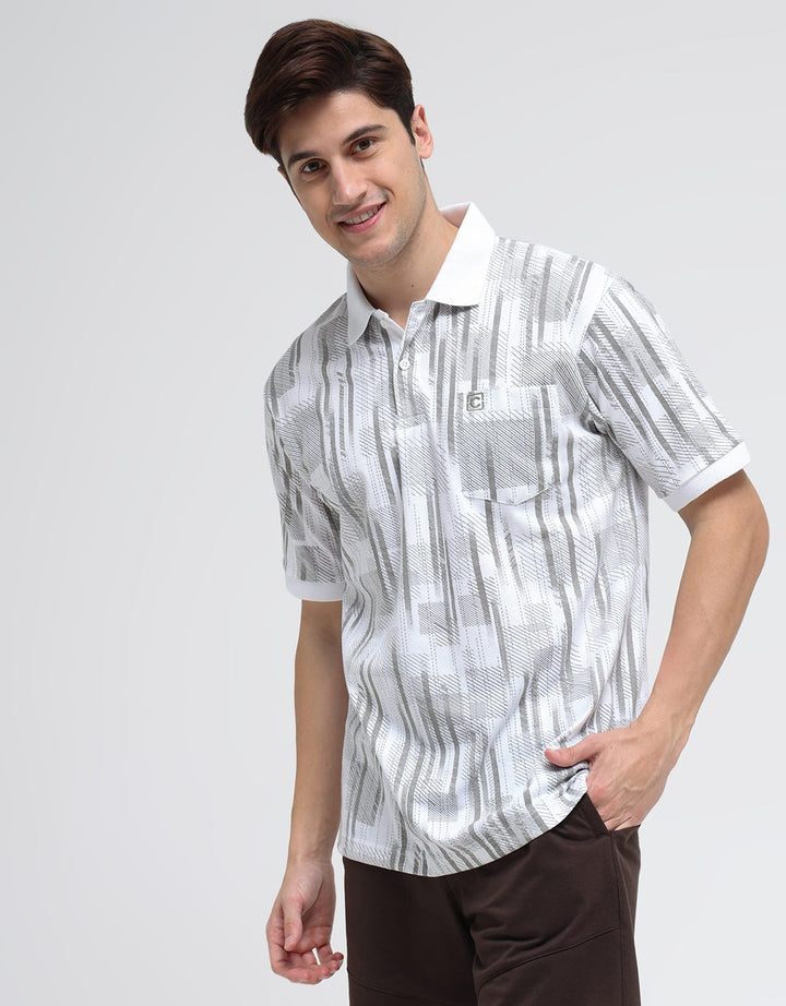 Cole Abstract Print Polo Shirt Pria