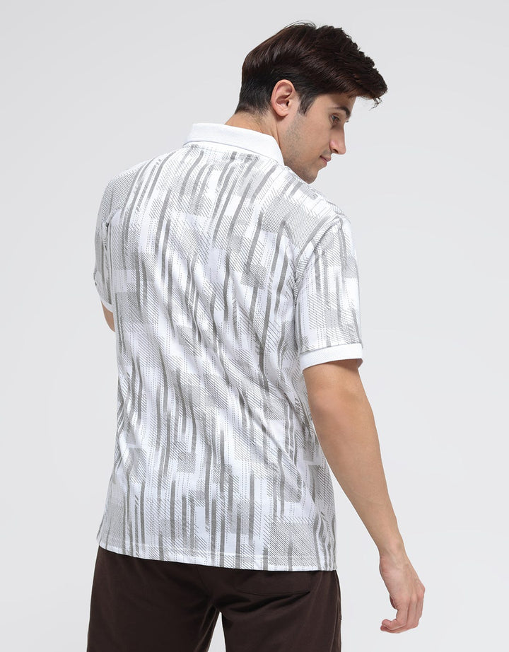 Cole Abstract Print Polo Shirt Pria