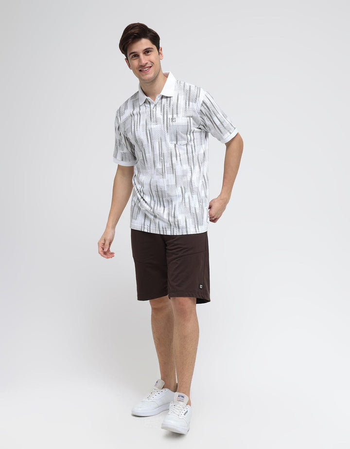 Cole Abstract Print Polo Shirt Pria