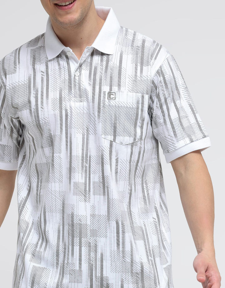 Cole Abstract Print Polo Shirt Pria