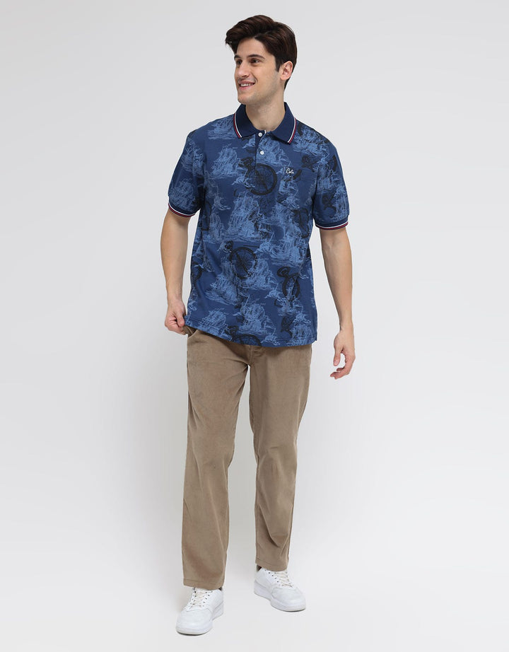 Cole Short Sleeve Polo Shirt Aop Ship