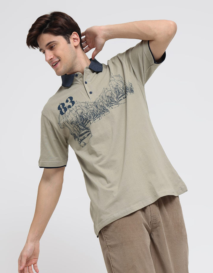 Cole Boat Chest Print Polo Shirt Pria