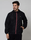 Cole Micro Jacket With Stripe Zipper Detail